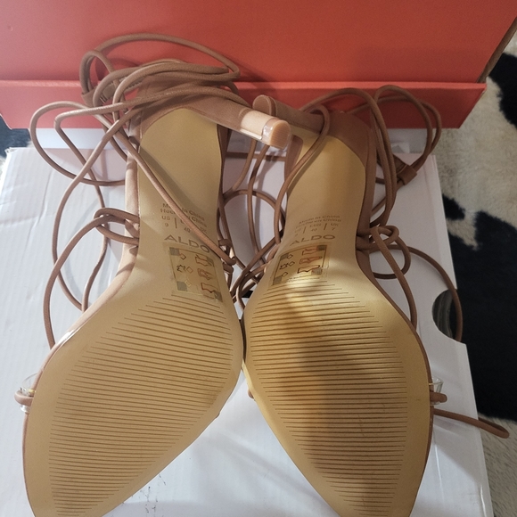 Aldo Glaosa Strappy Heel Sandals in Cognac Brown sz 9 - Picture 7 of 9